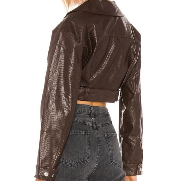 NWOT H:urs oversized cruze jacket in dark brown - Picture 3 of 7